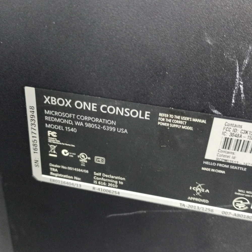 Microsoft Xbox One Model 1540 Black Video Game Console READ / Drive issue #6